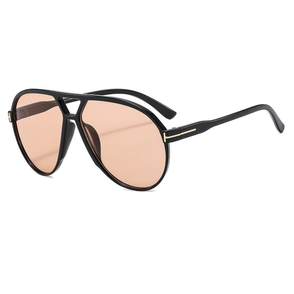 Fashionable large frame T men's and women's trendy driving sunglasses glasses frame