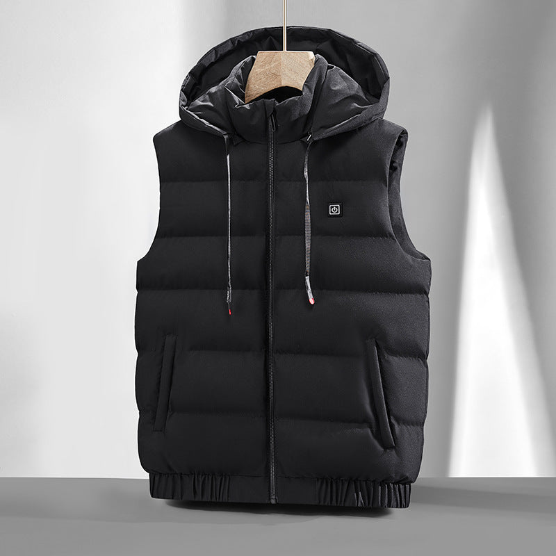 Winter full body constant temperature insulation electric heating clothes USB heating clip intelligent heating vest hooded vest